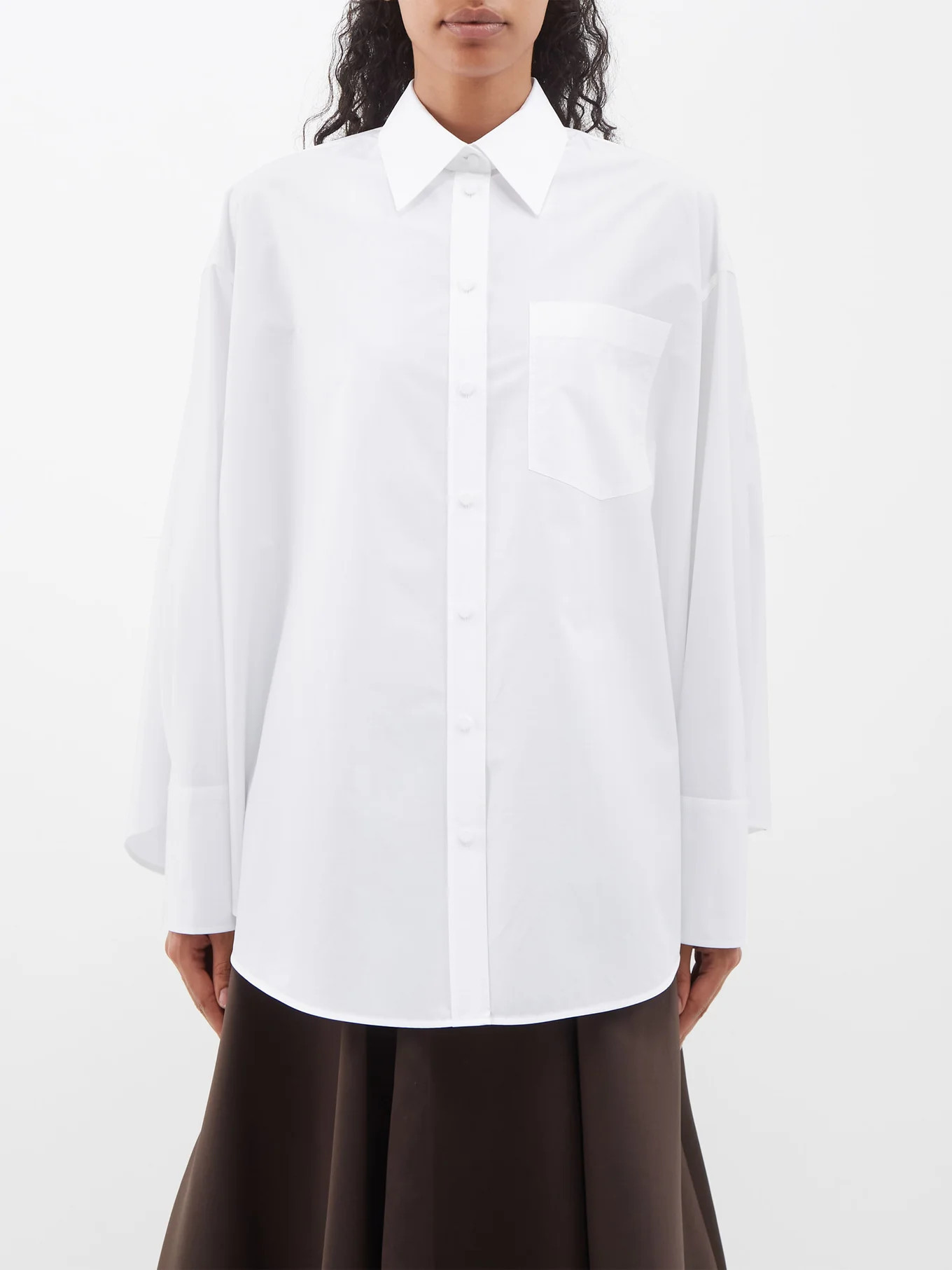 Oversized cotton-poplin shirt | Matches (UK)