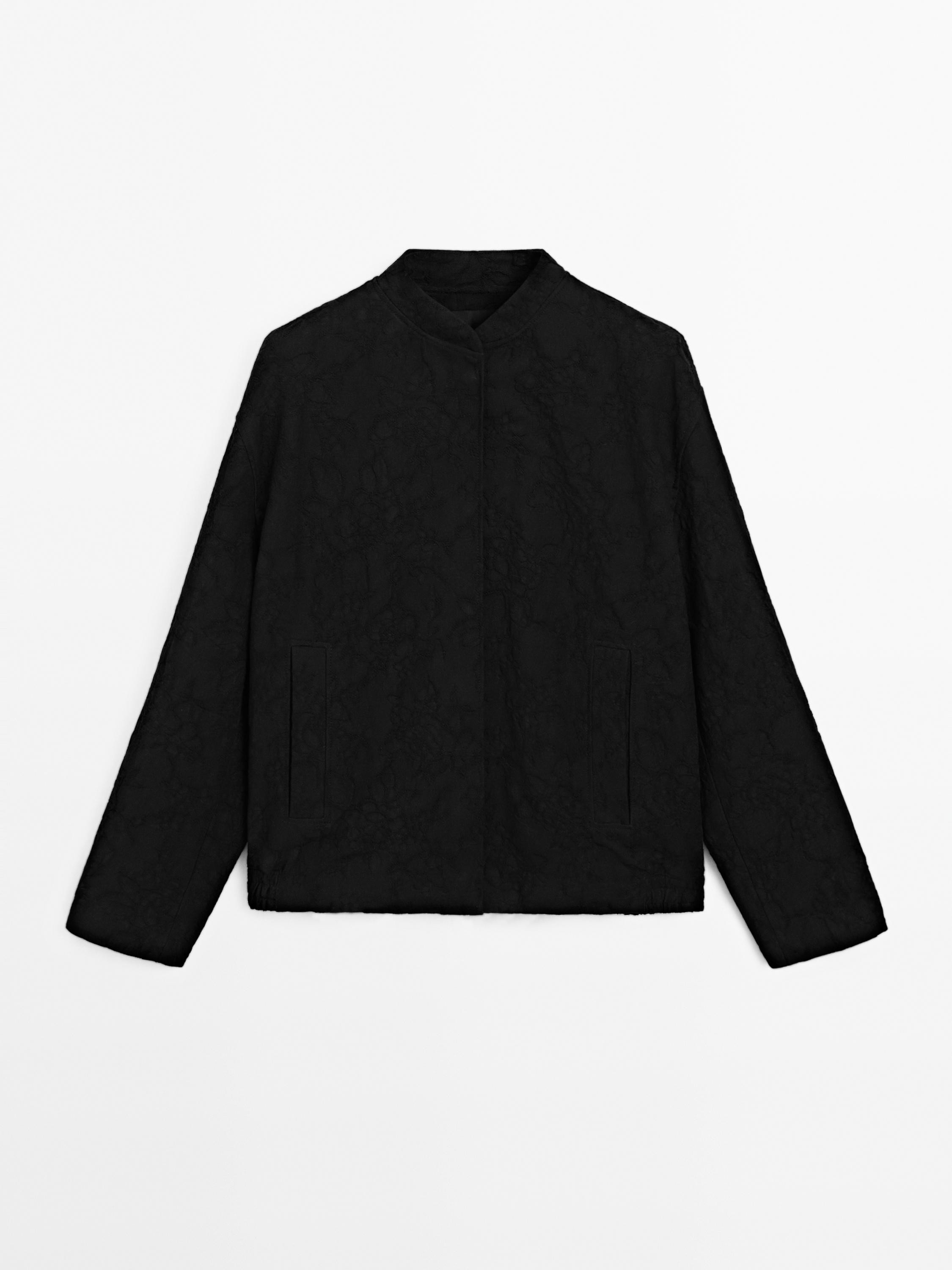 100% cotton oversize bomber jacket · Black · Coats And Jackets | Massimo Dutti | Massimo Dutti US