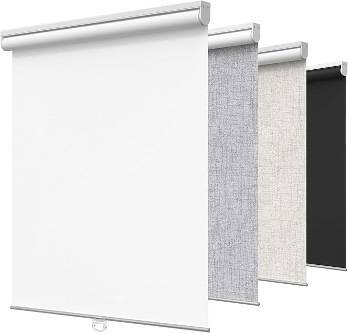 GENIMO 100% Blackout Roller Window Shades, Window Blinds Cordless with Thermal Insulated, UV Prot... | Amazon (US)