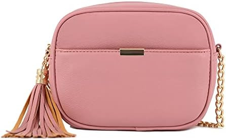 V+BENIE Tassel Small Crossbody Bag with Chain Strap Small Purse Handbags for Women, Camera Bag Du... | Amazon (US)