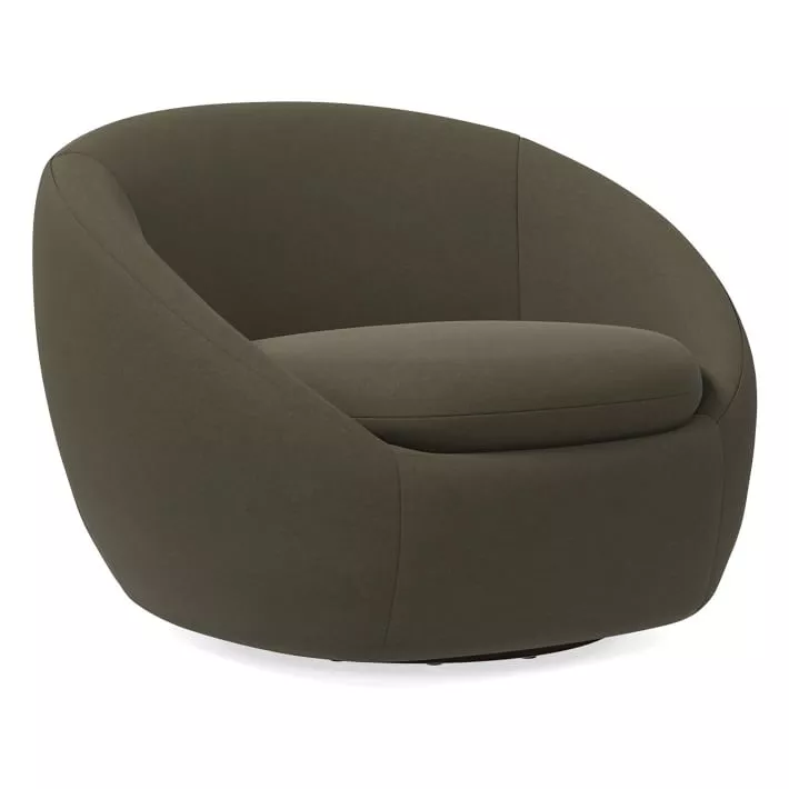 Better Homes & Gardens Mira Velvet Swivel Chair, Olive 