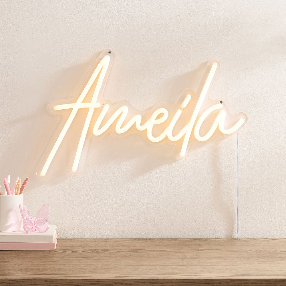 Create Your Own - Neon Theo LED Wall Light | Pottery Barn Teen