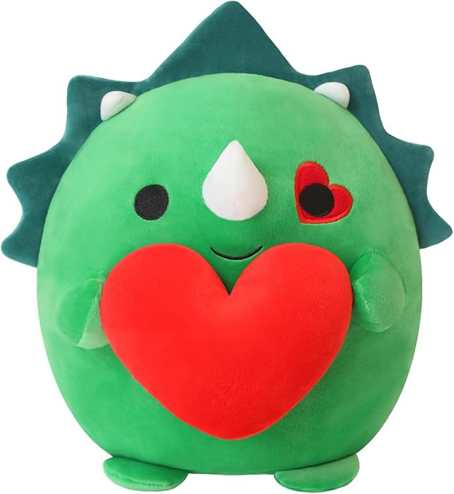 Dinosaur Stuffed Animal, Valentines Dinosaur Plush, Cute Dino Plushies Toy with Heart Valentines ... | Amazon (US)