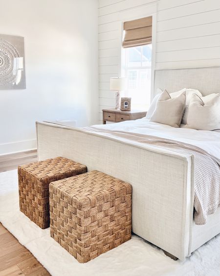 These woven cube ottomans are restocked! They look so expensive but they're a target find. They have been out of stock the last few months. They'd also be great under a console table or near a fireplace for extra seating.

Neutral bedroom home decor, target decor, home furnishings

#LTKhome #LTKunder100 #LTKstyletip