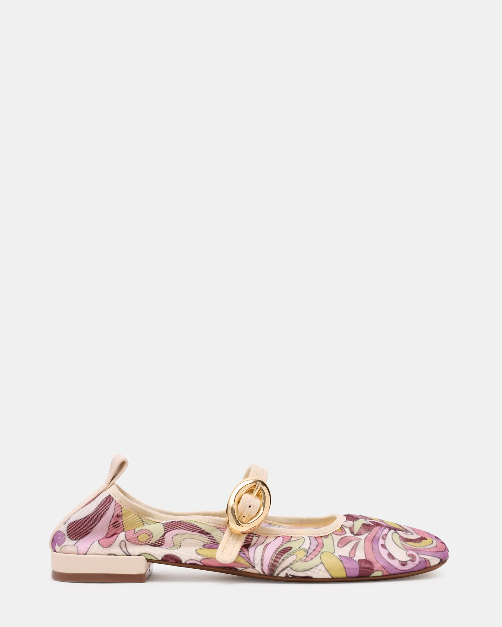 DAFFIA Purple Multi Mary Jane Gold-Detail Buckle Ballet Women's Flat | Steve Madden (US)