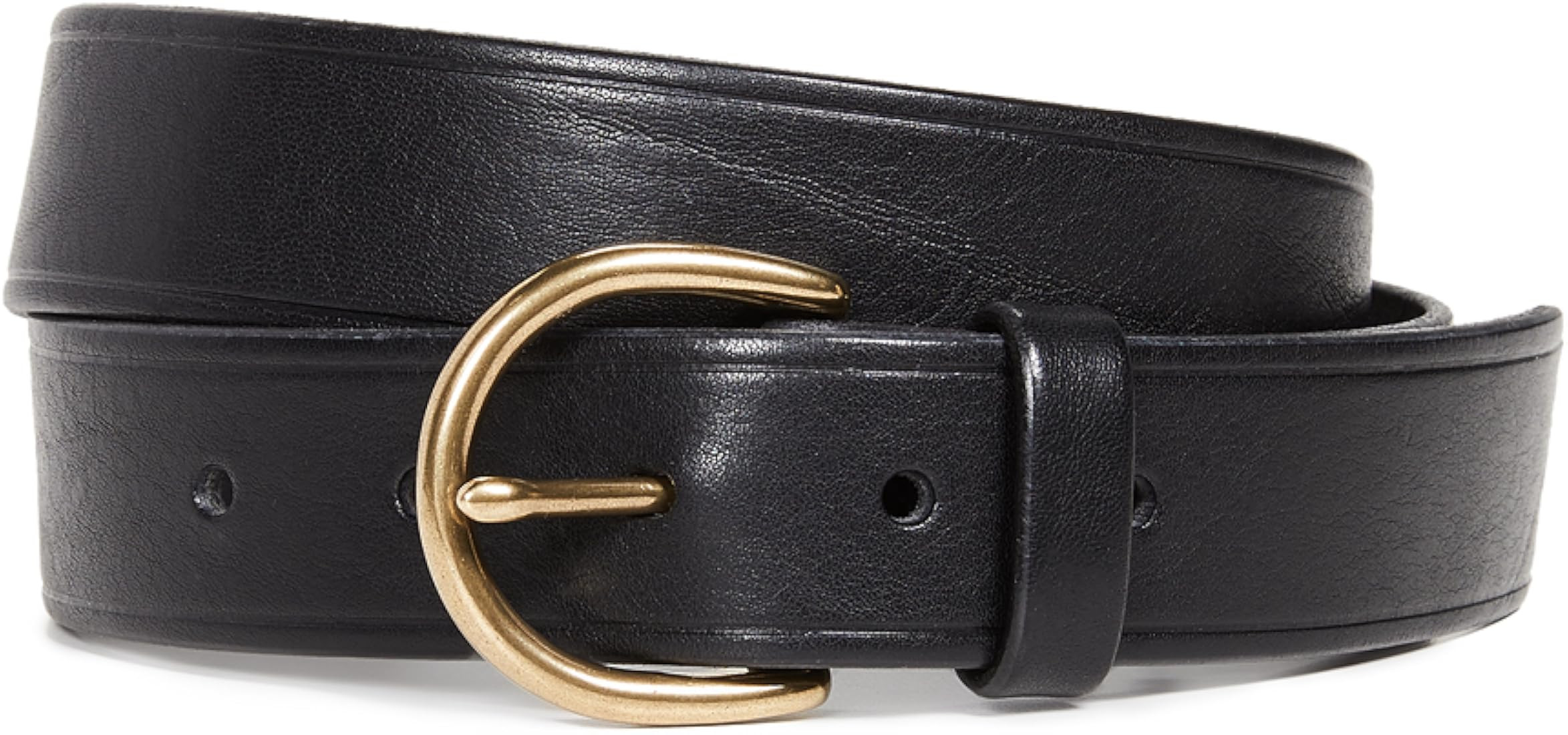 Madewell Women's Medium Perfect Leather Belt, True Black, M at Amazon Women’s Clothing store | Amazon (US)