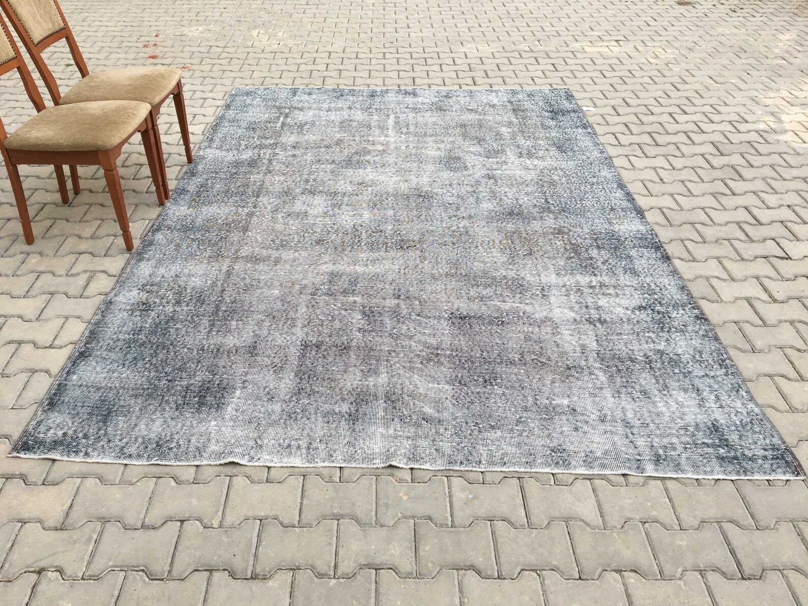 Turkish rug,10.3 x 7,feet (314x214)cm,oushak rug,area rug,blue  rug,vintage rug,bohemian rug,hand... | Etsy (US)