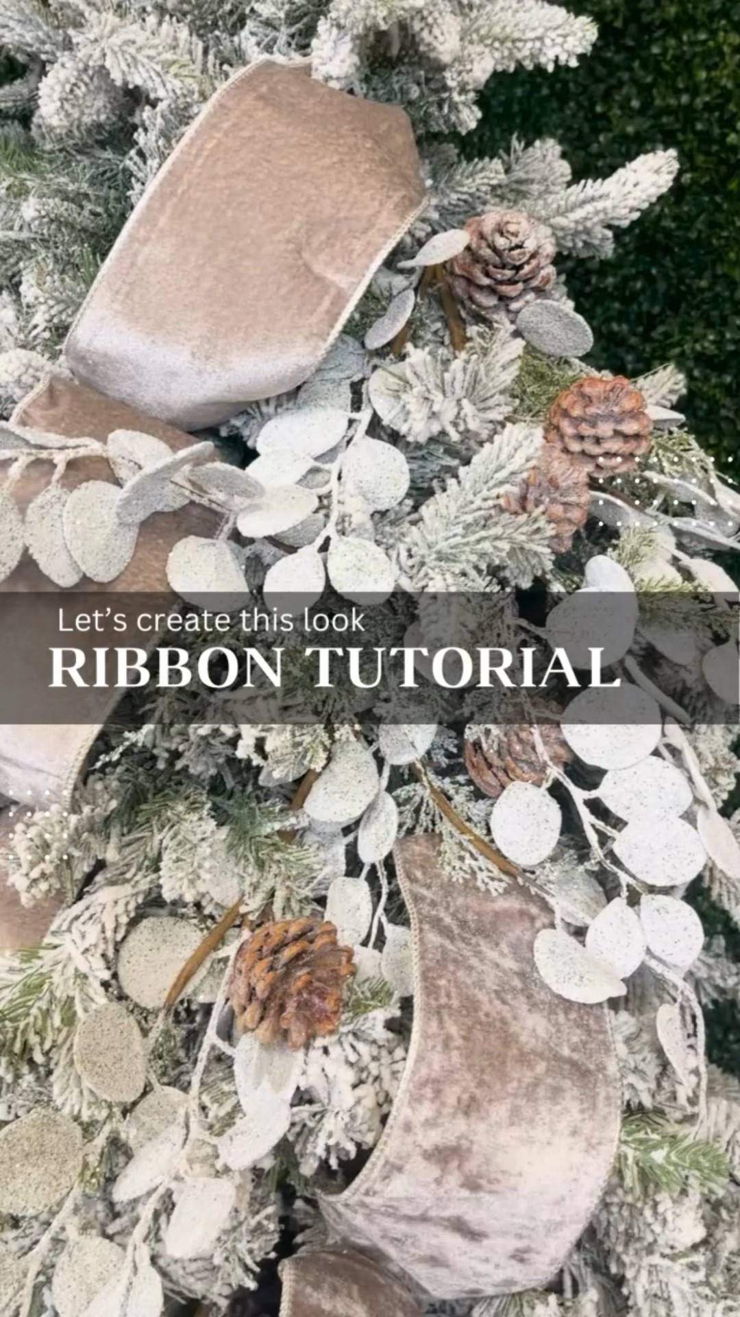 Here's an easy way to add ribbon to your tree. I included the 4 inch platinum velvet ribbon here and added a 1 inch as I think that would be a nice addition.

The eucalyptus spray that I used is unfortunately not available, but I listed some others here that will give you the same type of look . 

Enjoy! 

#LTKHome #LTKOver40 #LTKSeasonal