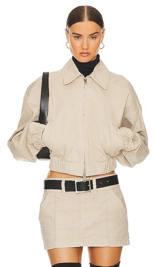 Workwear Bomber Jacket in Taupe | Revolve Clothing (Global)