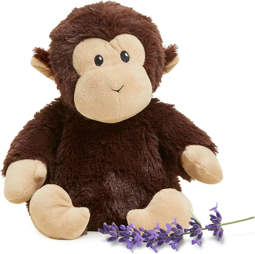 warmies Microwavable & Weighted Stuffed Animals, Chimp - Heated Stuffed Animal Plushie for Warmth... | Amazon (US)