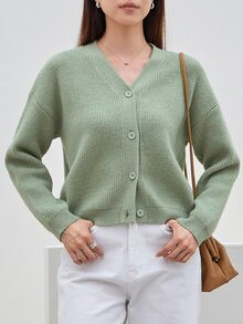 DAZY Button Front Drop Shoulder Cardigan
   SKU: sw2205316309060502   New     US$26.00           ... | SHEIN