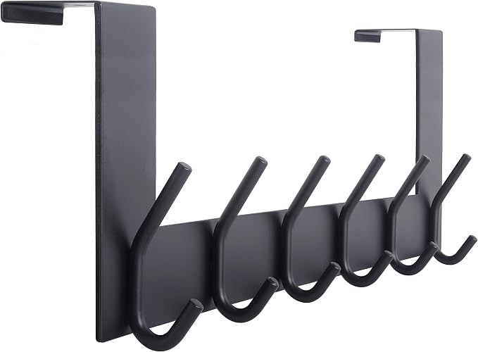 WEBI Over The Door Hooks Door Hanger:Over The Door Towel Rack with 6 Coat Hooks for Hanging,Towel... | Amazon (US)
