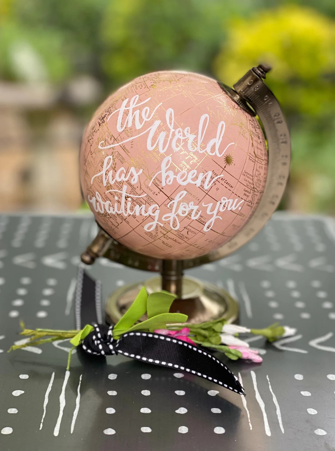 Mini Blush Pink Globe OR Mini White and Gold Globe  - Perfect for Baby Girl Nursery, Baby Shower ... | Etsy (US)
