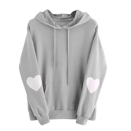 Womens Long Sleeve Heart Hoodie Sweatshirt Jumper Hooded Pullover Tops Blouse Long Hoodie Jacket Women Woman Hoodies with Zippers Pocket Sweatshirt Women s Lined Long Hoodie Womens Fall Hoodies | Walmart (US)