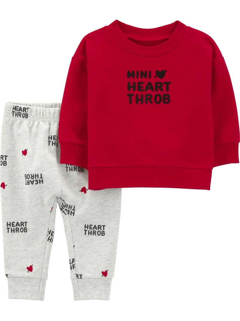 Carter's Child of Mine Baby Boy Valentine's Outfit Set, Sizes Newborn-12 Months | Walmart (US)