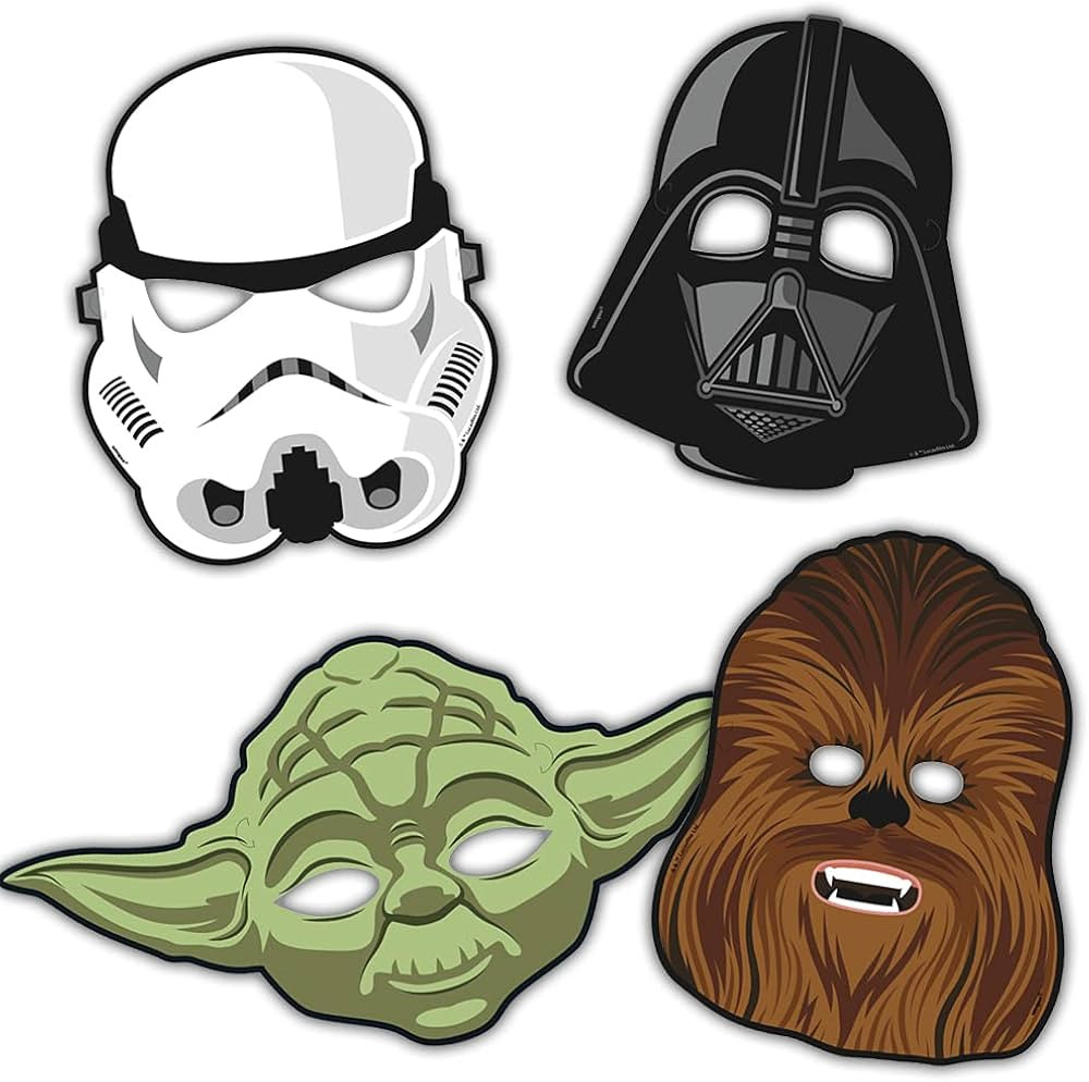 Multicolor Star Wars Classic Party Masks (8 Count) - Iconic & Eco-Friendly Material, Perfect for ... | Amazon (US)