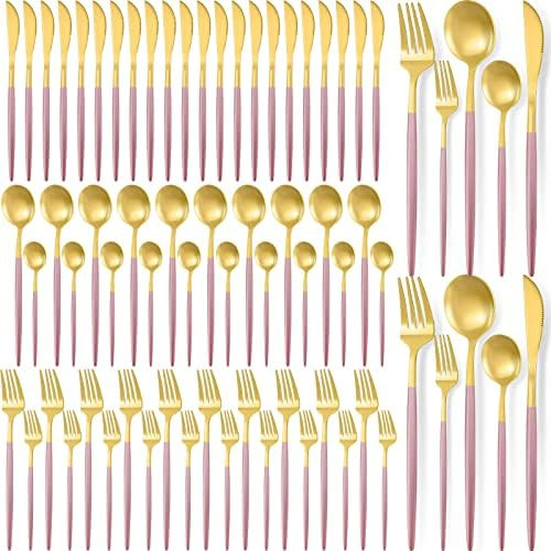 60 Pieces Stainless Steel Tableware Set Silverware Set Flatware Cutlery Set Utensils Set Spoon Fork  | Amazon (US)