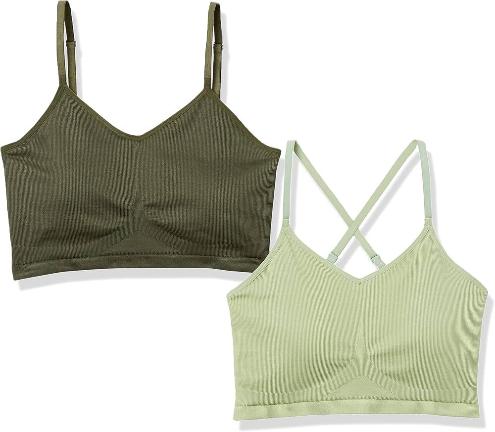Amazon Essentials Women's Light-Support Strappy Seamless Sports Bra, Pack of 2 | Amazon (US)