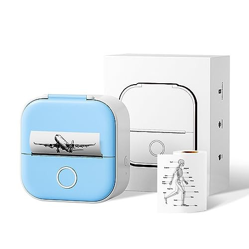 Ponek Mini Sticker Printer - T02 Mini Printer Sticker Maker, Print Pod Sticker Printer Machine with 1 Roll Sticker, Thermal Inkness Portable Sticky Note Printer for Journal, Photos, Notes, Diagrams | Amazon (US)