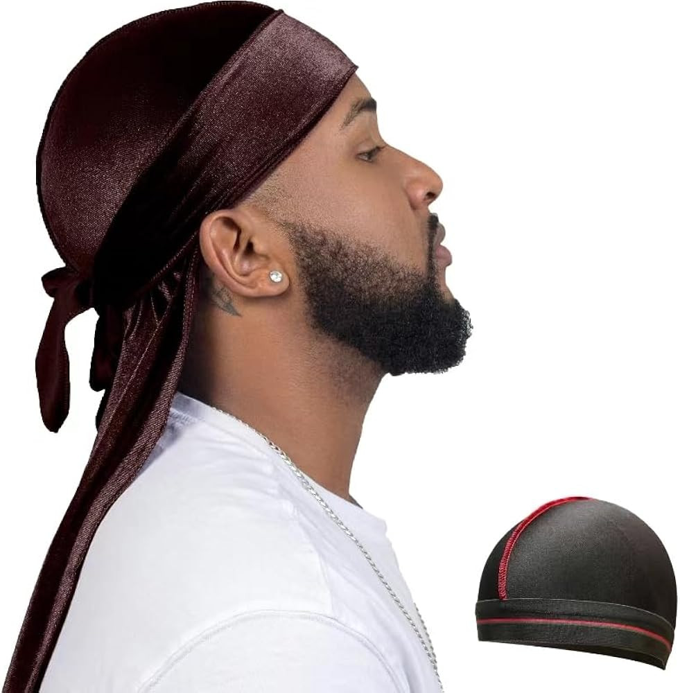 Velvet Durag for Men Wave Cap Velvet Dorag for Men Women 360 Wave | Amazon (US)