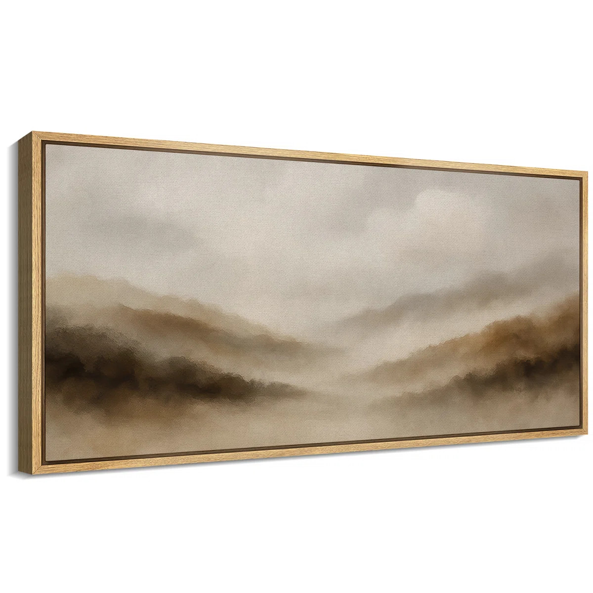 Large Framed Canvas Print Wall Art - Neutral Abstract Landscape Print for Minimalist Modern Wall ... | Wayfair North America