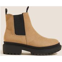 M&S Womens The Chunky Chelsea Boots - 3.5 - Sand, Sand,Black | Marks & Spencer (UK)