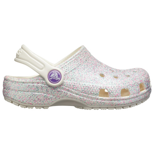 Crocs Girls Crocs Classic Glitter Clog - Girls' Toddler Shoes Oyster/Oyster Size 08.0 | Foot Locker (US)