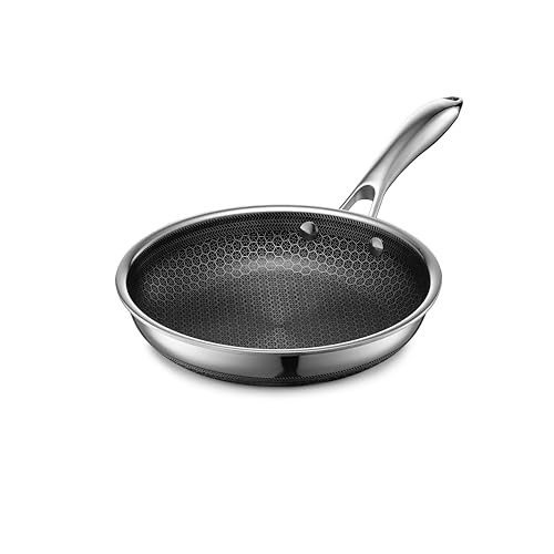 HexClad Hybrid Nonstick 8-Inch Frying Pan, Stay-Cool Handle, Dishwasher-Friendly, Oven-Safe Up to 900°F, Induction Ready, Compatible with All Cooktops | Amazon (US)