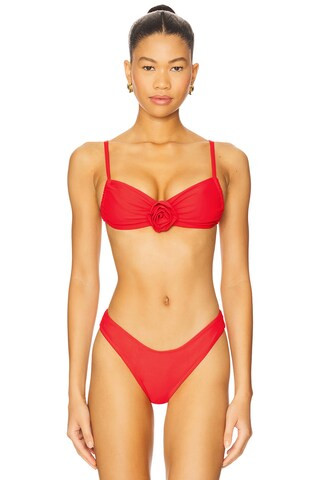 Montce Rosa Devin Bikini Top in Cherry from Revolve.com | Revolve Clothing (Global)