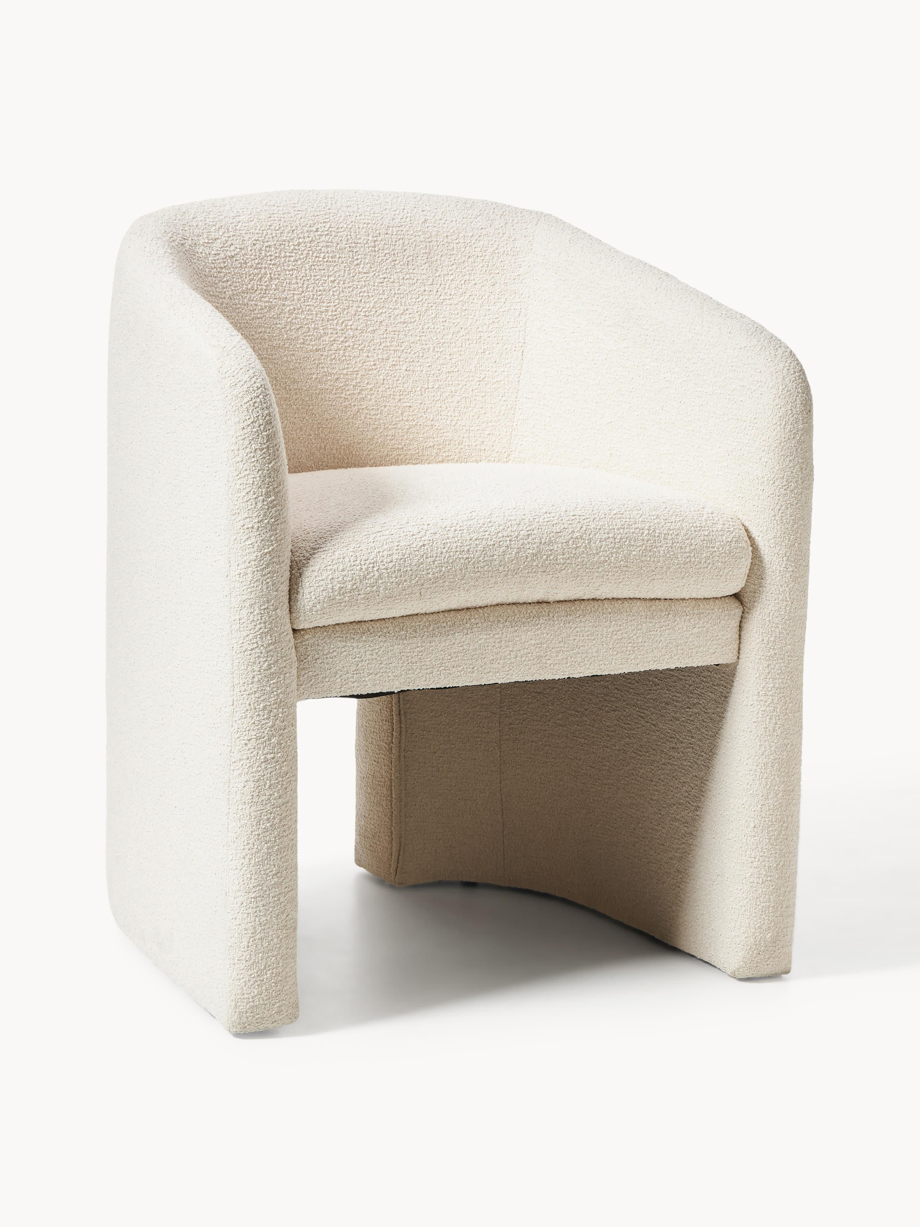 Bouclé Dining Chair with Armrests | Westwing EU