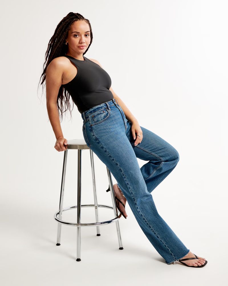 Women's Curve Love High Rise 90s Relaxed Jean | Women's Bottoms | Abercrombie.com | Abercrombie & Fitch (US)