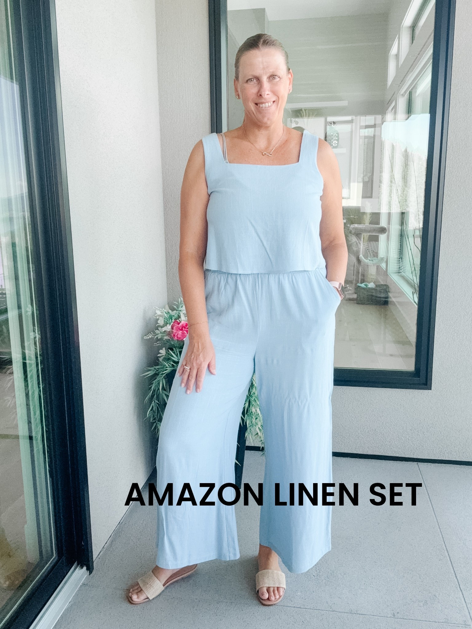 Amazon linen set

Wearing a M, comes in so many different color options 

Linen outfit, linen set, Amazon fashion, blue linen outfit, mom style, vacation outfit, effortless casual outfit, resort wear 

#LTKootd #LTKTravel #LTKOver40
