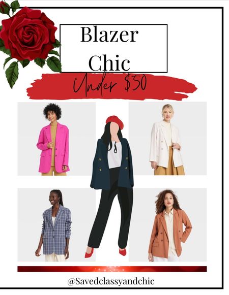 I love blazers and here’s 4 beautiful options that are all UNDER $50! 

#LTKSeasonal #LTKstyletip #LTKworkwear
