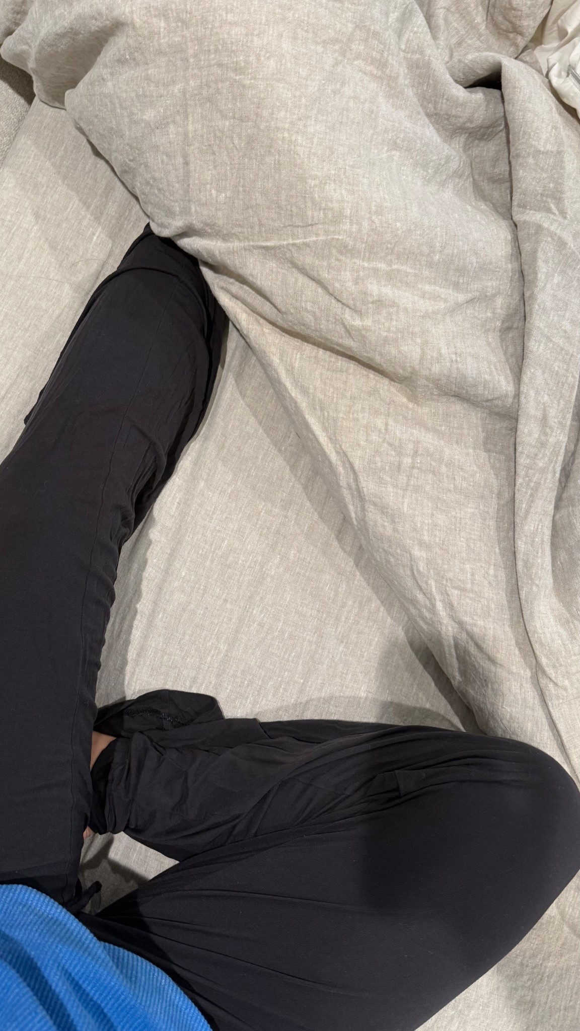 I had bamboo bed sheets from cozy earth before finding these. Wow, linen bed sheets are superior. Linen is amazing, they are breathable and natural temperature regulation, keeping you cool in summer and comfortable in winter. They wick away moisture, making them great for hot sleepers, and are naturally hypoallergenic and gentle on sensitive skin, and durable! They do get softer with every wash. Maeson also has the same linen sheets on his bed. 

I linked the sheets bundle and the sheets bundle and sheets + duvet bundle. Depending on what you are interested in. I ended up doing the sheets duvet sham bundle. 

In my bed I have: 
Sheets color: Natural Chambray 
Duvet + shamscolor: Nightfall 

Maeson’s has: 
Fitted sheet: Sand 
Duvet Cover: Olive Gingham 
Duvet: Premium Down Alternative

Also linked my silk pillow case, we each have one on our main pillow. 
