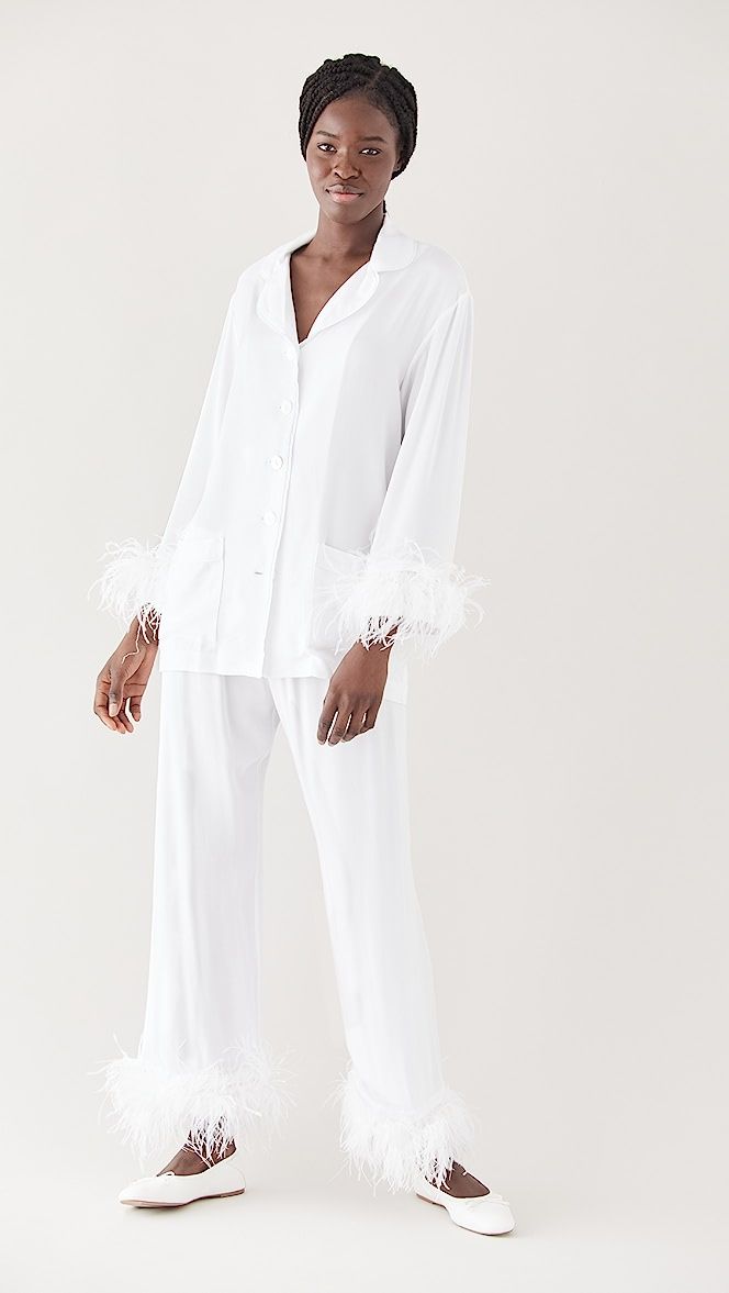 Pajama Set with Feathers | Shopbop