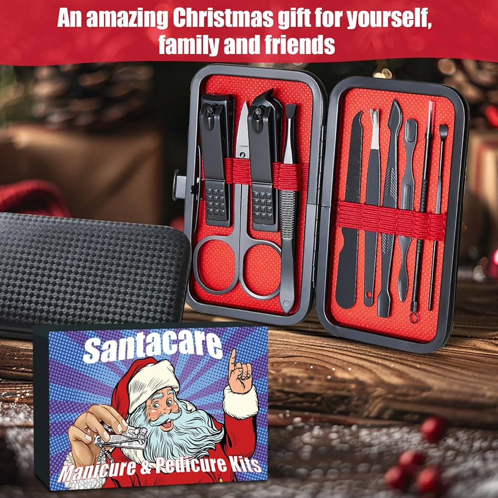 Manicure Set 10 in 1 Mens Gifts Nail Clipper Kit Travel Nail Set for Men and Women, Mens Nail Gro... | Amazon (US)