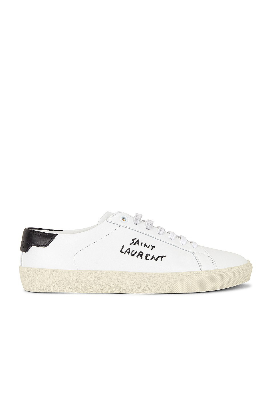 Saint Laurent Court Classic Signature Sneakers in White | FWRD 