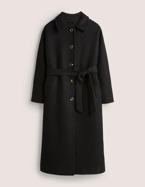 Belted Textured Wool Maxi Coat | Boden (UK & IE)