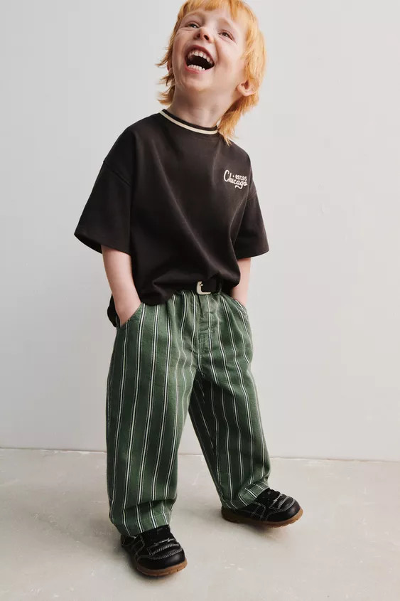 STRIPED BAGGY PANTS | Zara US