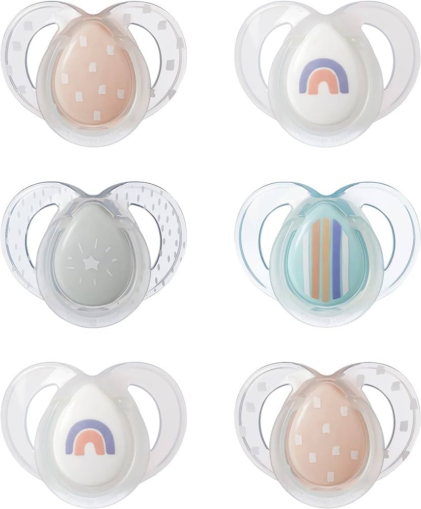 Tommee Tippee Night Time Glow in the Dark Pacifiers, Symmetrical Design, BPA-Free Silicone, 6-18 ... | Amazon (US)