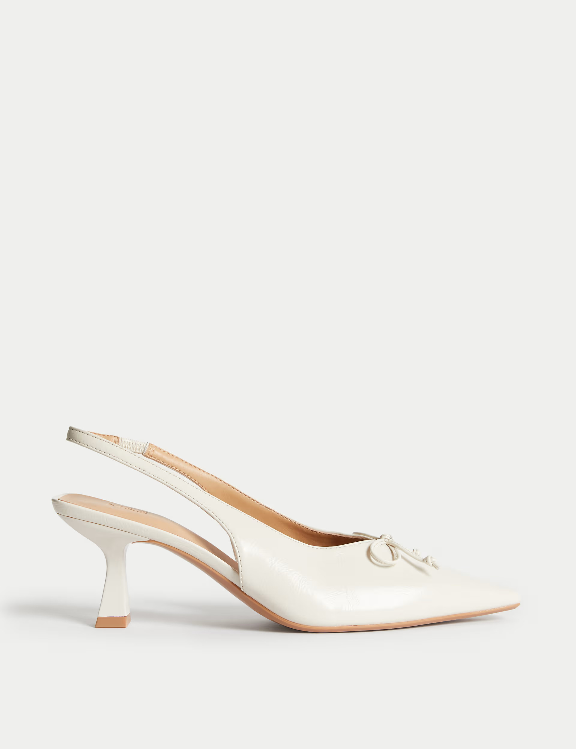 Bow Slip On Kitten Heel Slingback Shoes | Marks & Spencer (UK)