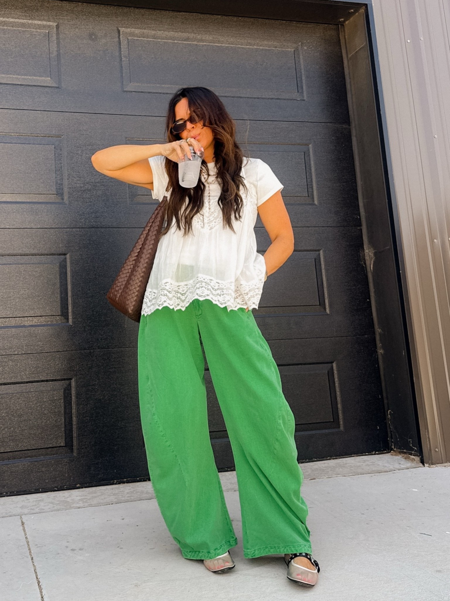 Tank over tee outfit. 
Tank: xl
Tee: large
Pants: 10

#LTKOver40 #LTKNYFW