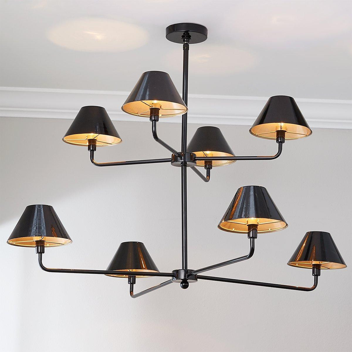 Chris Loves Julia Edie Two-Tier Chandelier - 8 Light | Shades of Light