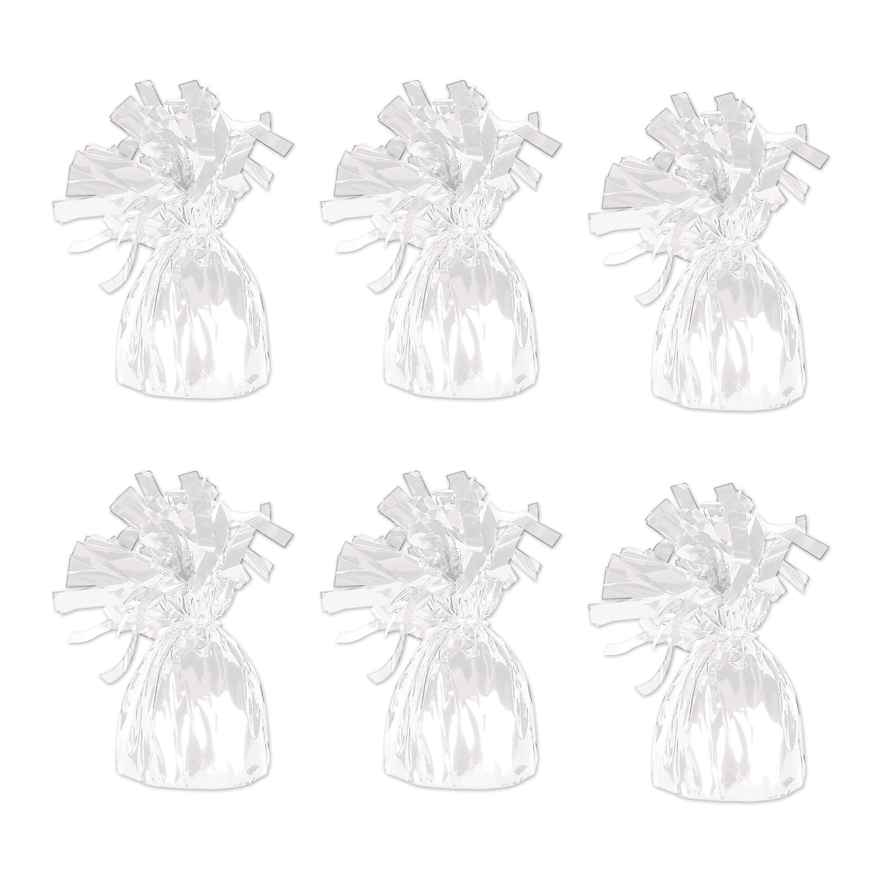 Beistle White Metallic Plastic Wrapped Balloon Weights For Birthday Parties, Weddings, Anniversar... | Amazon (US)