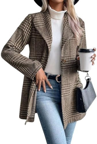 Womens 2025 Business Casual Blazers Long Sleeve Open Front Work Office Blazer Jacket | Amazon (US)