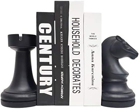 Chess Bookends, Universal Economy Decorative Bookends, Heavy Book Ends Supports for Books, 7x7x4 ... | Amazon (US)