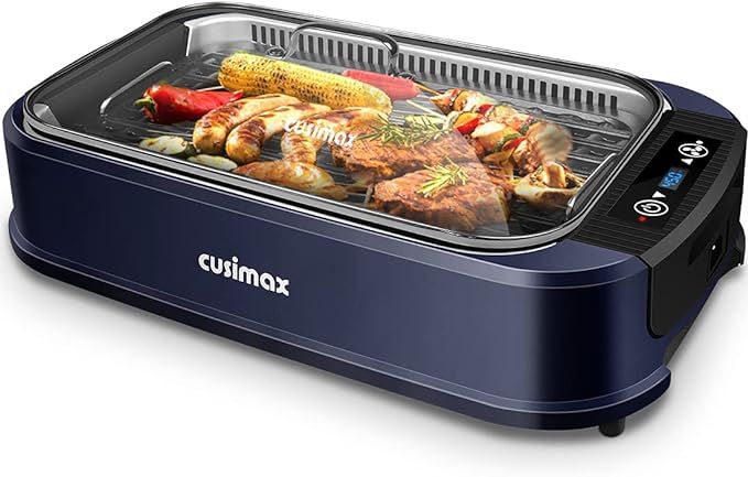 Indoor Grill Electric Grill CUSIMAX Smokeless Grill Portable Korean BBQ Grill with Turbo Smoke Ex... | Amazon (US)