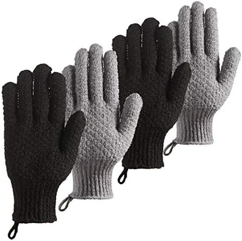 2 Pairs Bath Exfoliating Gloves for men and women – CLEEDY 4 Pcs Heavy and Large Exfoliating Gl... | Amazon (US)