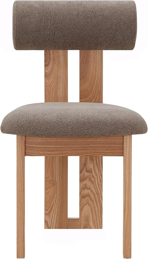 SAFAVIEH Couture Collection – Halloway Mid-Century Modern Natural Wood Upholstered Dining Chair... | Amazon (US)