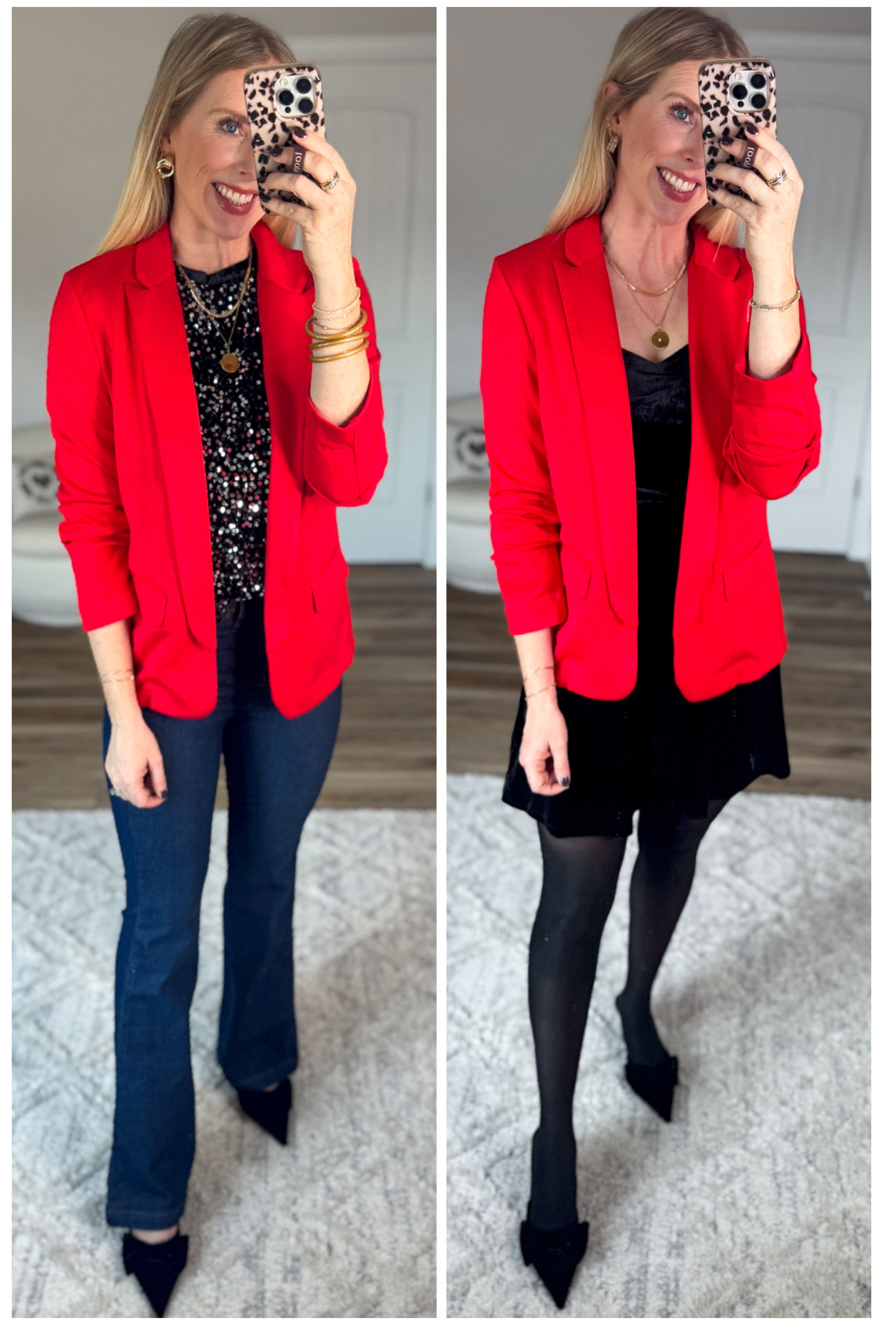 2 ways to style this red scuba blazer from Walmart! 

#LTKStyleTip #LTKFindsUnder50 #LTKHoliday